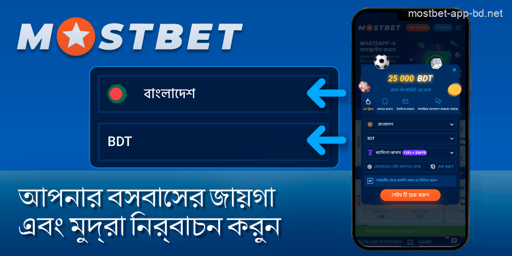 দেশ বাংলাদেশ এবং প্রধান মুদ্রা নির্বাচন করুন